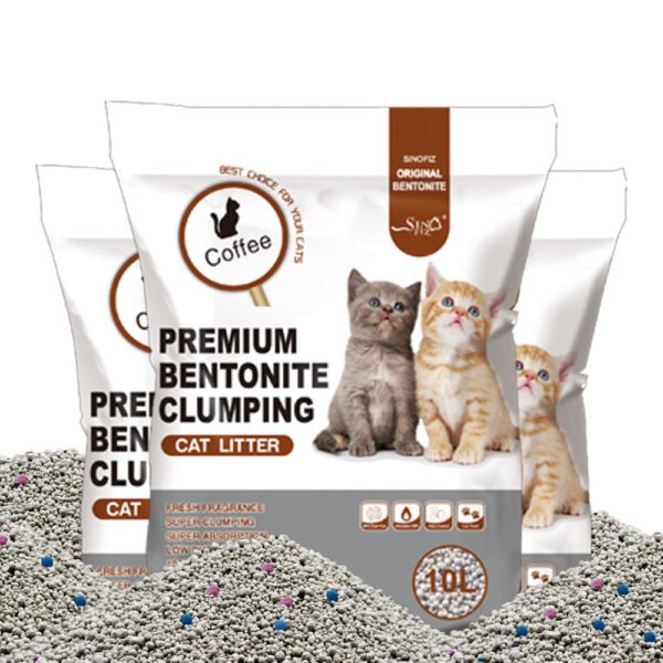 OEM Manufacturer 10L Cat Litter Coffee Aroma Odor Lock Strong Dust Free Clumping High Quality