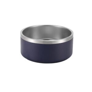 Portable Rounded Pet Bowl Non-slip Stainless Steel Cat Dog Feeder Bowls for Water and Food