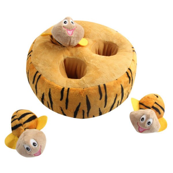 New Designs Pet Training Snuffle IQ Bee Nest Toy with Three Small Bees Soft Interactive Plush Doy Chewing Toy