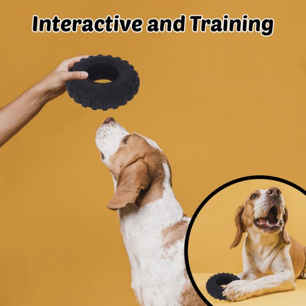 Non Toxic Pet TPR Doy Training Toy Tire Shape Indestructible Dog Chew Toy for Aggressive Chewers