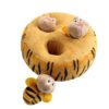 New Designs Pet Training Snuffle IQ Bee Nest Toy with Three Small Bees Soft Interactive Plush Doy Chewing Toy