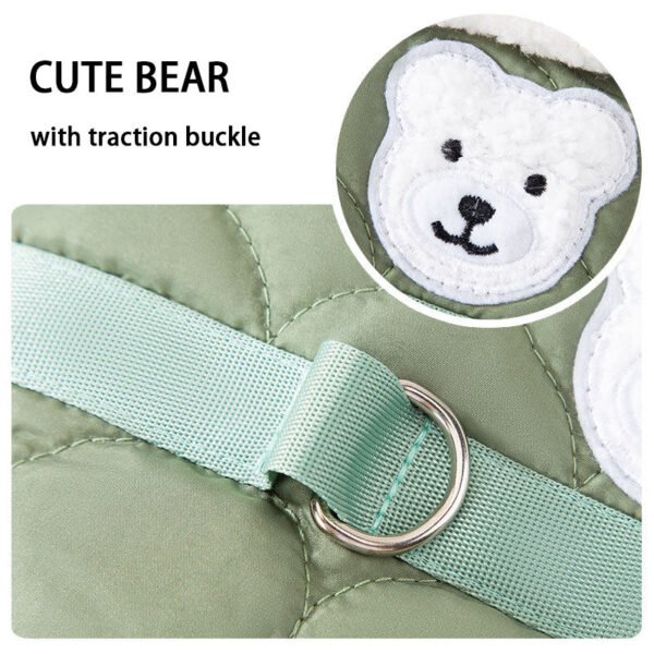 Fashionable Quilted Outfit Warm Windproof Vest for Dog Clothes Autumn Winter Little Dog Down Jackets Teddy Bears Pet Clothes