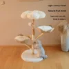 Solid Wood Rattan Eco-friendly All-In-One Cat Climbing Frame Modern Fruit Tree Design Small Footprint Cat Nest Carton Direct