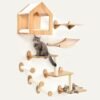 Cats Scratching Ladder Shelf Climb Track Pet Furniture Mounted Cat Wall Shelves