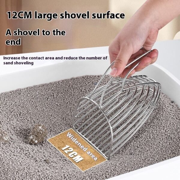 Hcfd9489a0ebd4dc4a0089ad7f74a8c38C.jpg Full Metal Stainless Steel Multipurpose Easier Cleaning Cat Litter Scoop Cats Litter Shovel
