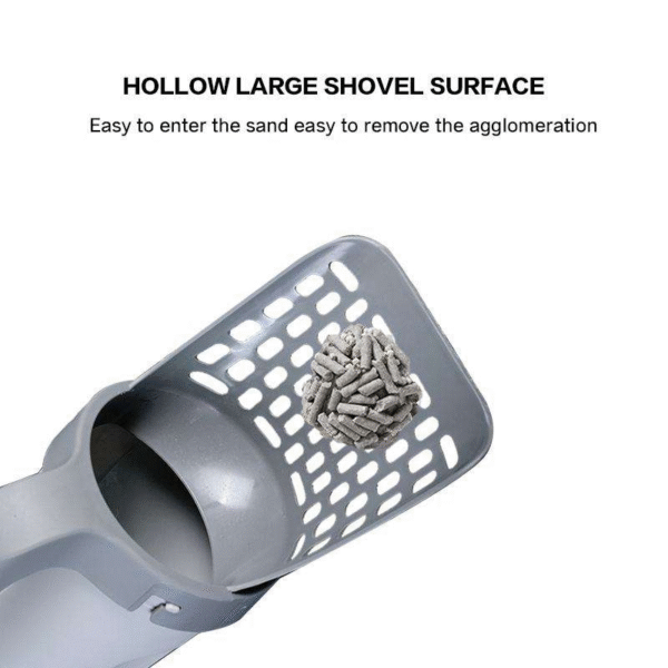 High Quality Pet Cleaning Tool Portable Cat Litter Sifter Scoop with Waste Bag Integrated Detachable Deep Cat Litter Shovel