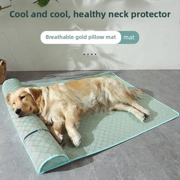 Large Summer Pet Cooling Mat for Golden Retriever Dogs Bed with Cartoon Animal Print Cool Dog Sleeping Pad for Summer