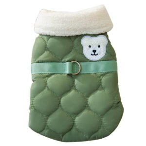 Fashionable Quilted Outfit Warm Windproof Vest for Dog Clothes Autumn Winter Little Dog Down Jackets Teddy Bears Pet Clothes